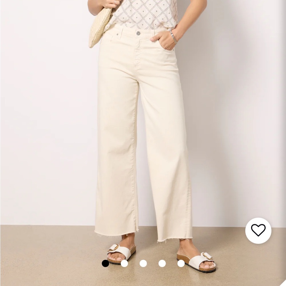 AG Adriano Goldschmied Saige Wide Leg Crop Jeans in Opalstone